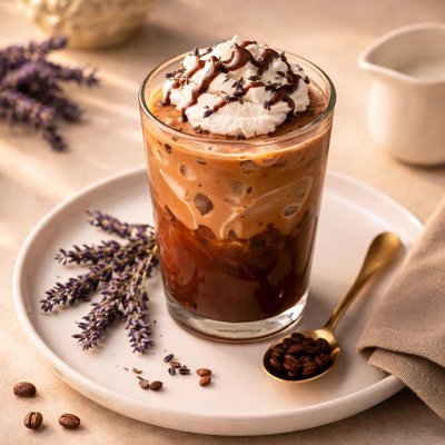 Iced lavender mocha