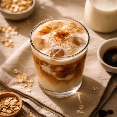 Iced oat milk cappuccino