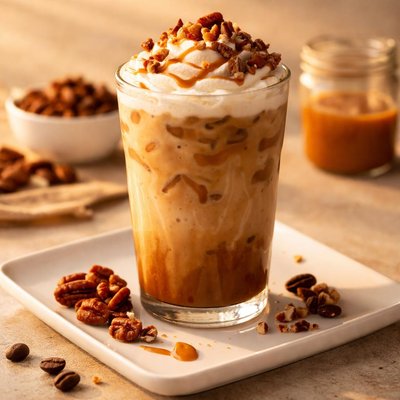 Iced pecan crunch latte