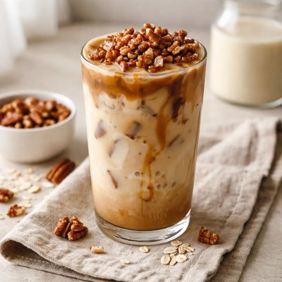 Iced pecan crunch oatmilk