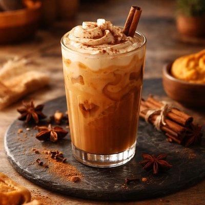 Iced pumpkin cream chai latte