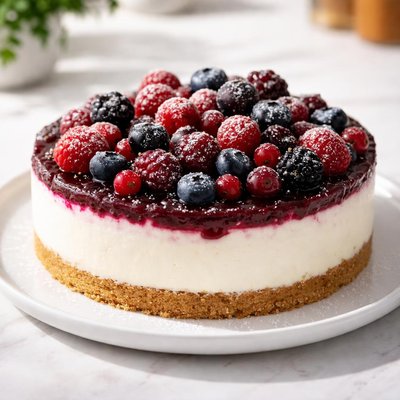Iceland luxury winter berry cheesecake