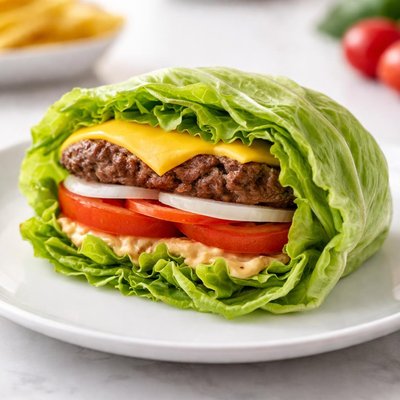 In-n-out burger lettuce-wrapped hamburger