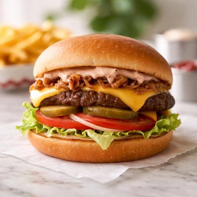 In-n-out cheeseburger animal style