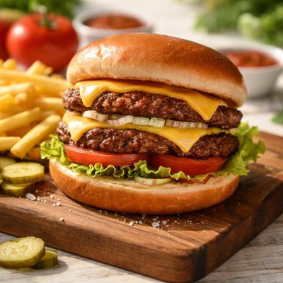 In-n-out hamburger with double  patty