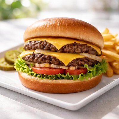 In and out cheeseburger