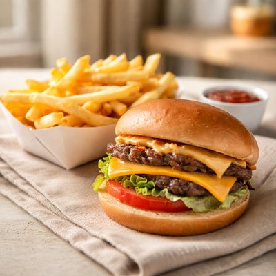 In n out burger and fries