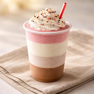 In n out neopolitsn shake small