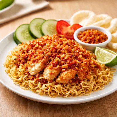 Indomie ayam geprek