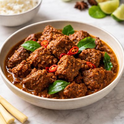 Indonesian lamb rendang