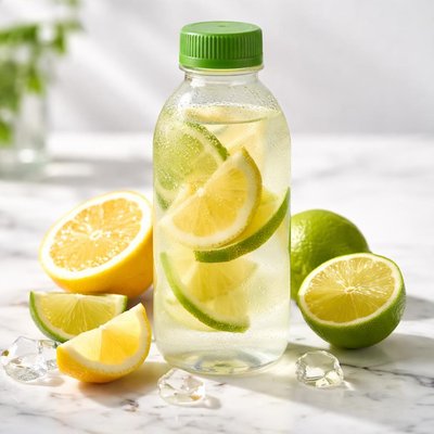 Innocent juicy water lemon and lime