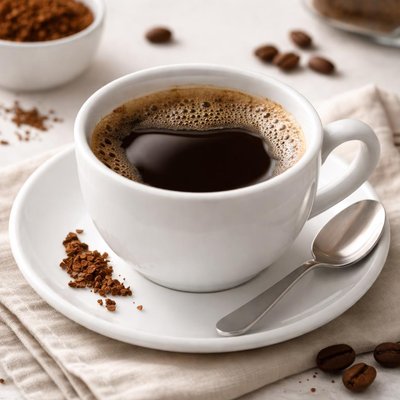 Instant black coffee