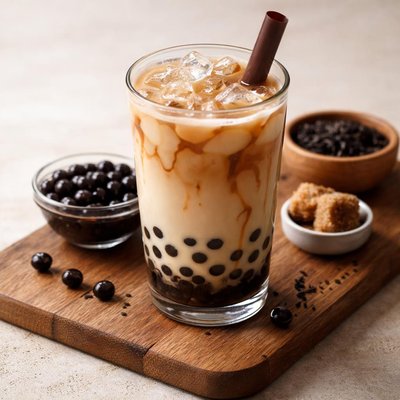 Instant boba milk tea