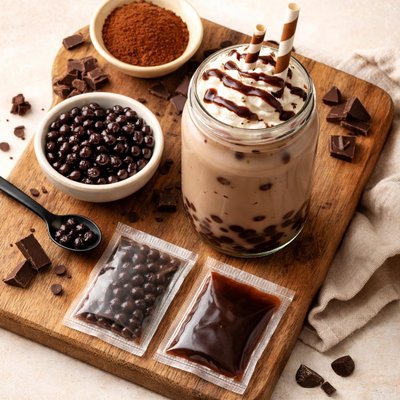 Instant boba pack chocolate flavor
