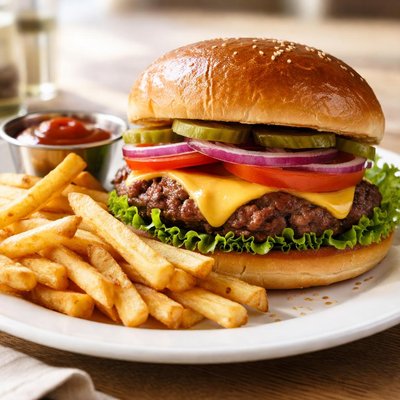 Irvs burger and fries