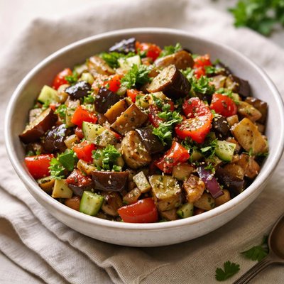 Israeli eggplant salad