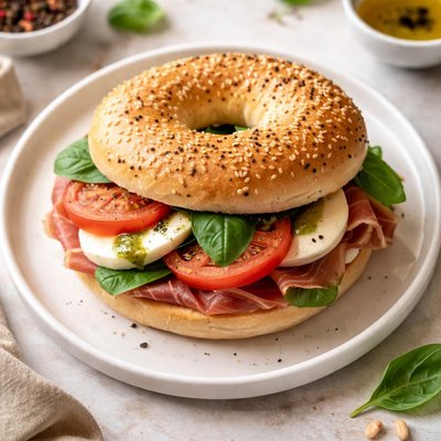 Italian bagel sandwich