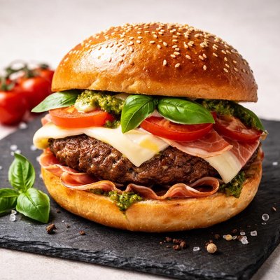 Italian burger bun