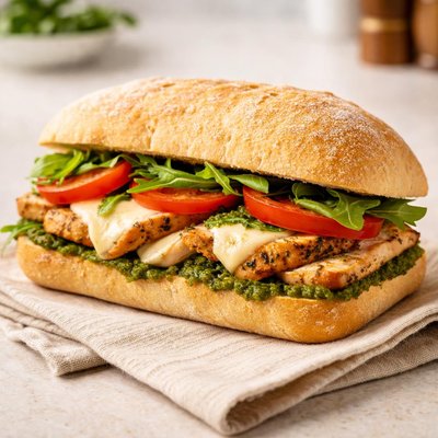 Italian chicken pesto sandwich