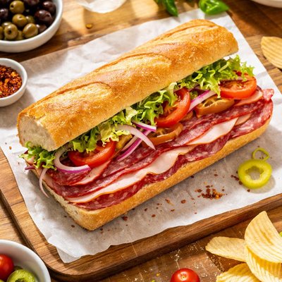 Italian deli sandwich