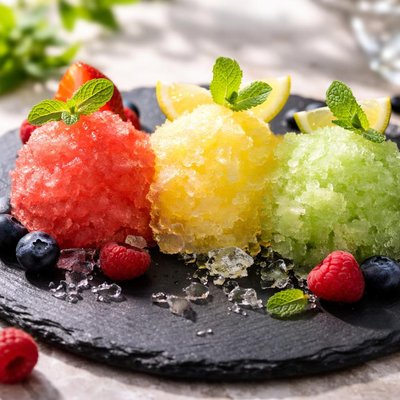 Italian ice with no added sugar