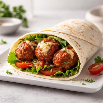 Italian meatball wrap