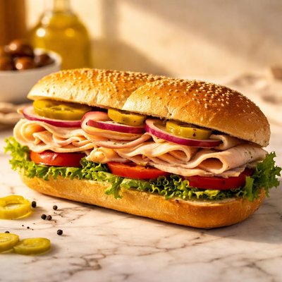 Italian sandwich with turkey