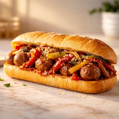 Italian sausage baguette