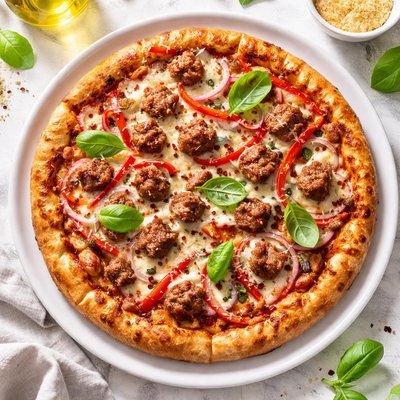 Italian sausage pizza