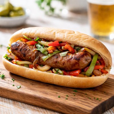 Italian sausage with bun
