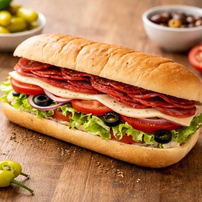 Italian sub on white bread