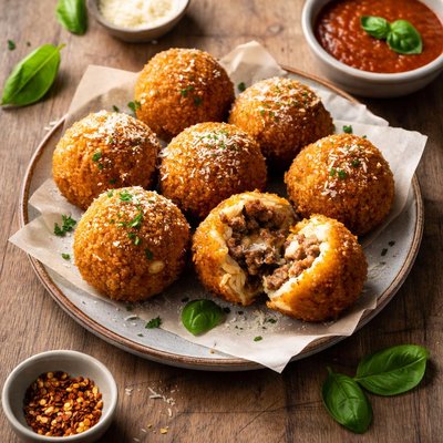 Itslian riceball with beef