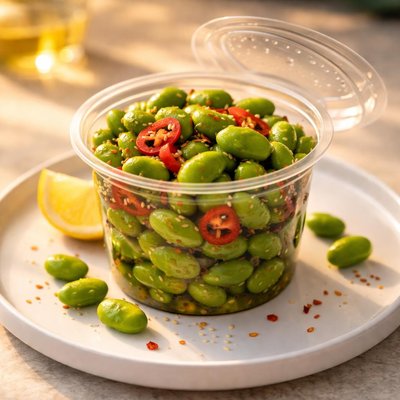 Itsu edamame snack pot