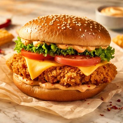 Jack in the box spicey chicken with cheese
