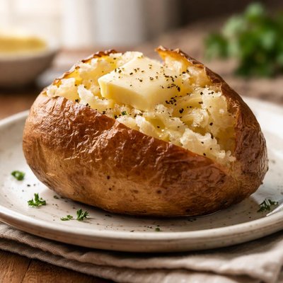 Jacket potato with butter