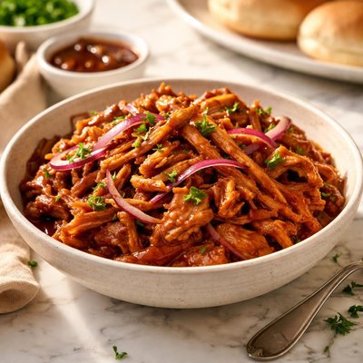 Jackfruit with bbq sauce