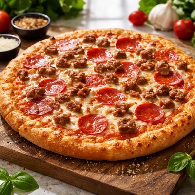 Jacks pepperoni and sausage pizza