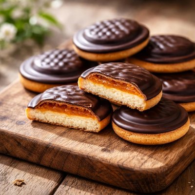 Jaffa cake biscuit