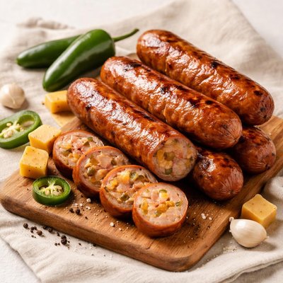 Jalapeno and cheddar sausage