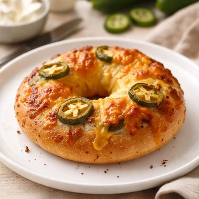 Jalapeno cheddar bagel