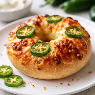 Jalapeno cheese bagel