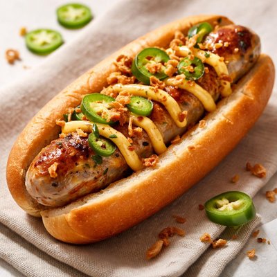 Jalapeno cheese brat