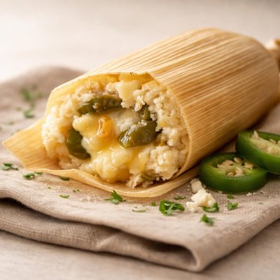 Jalapeno cheese tamale