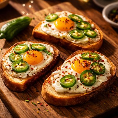 Jalapeno egg toast