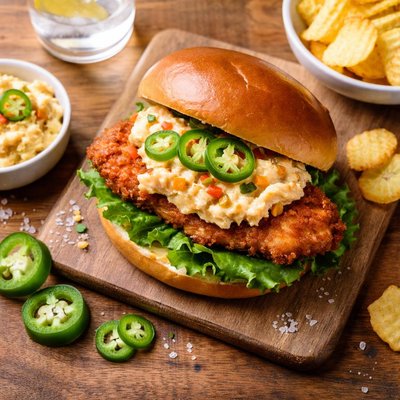 Jalepeno  pimento chicken sandwich