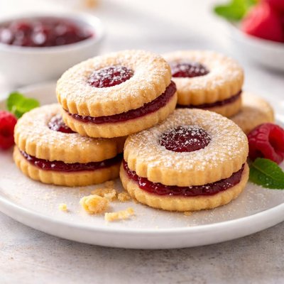 Jam-filled biscuit