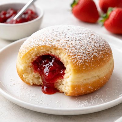 Jam-filled donut