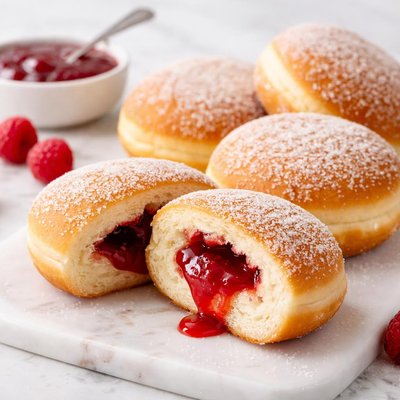 Jam-filled doughnut