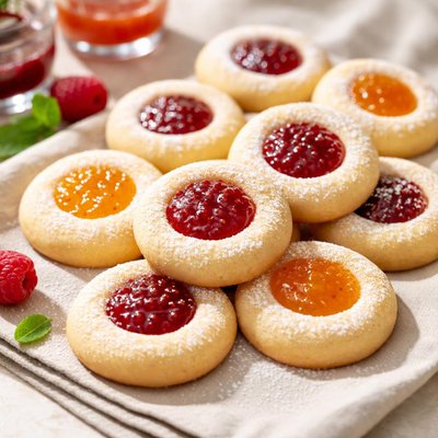 Jam thumbprint cookies