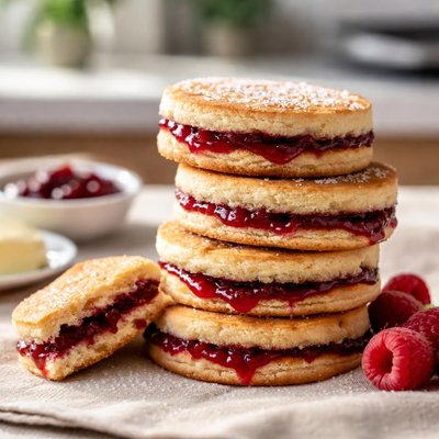 Jam welsh cake